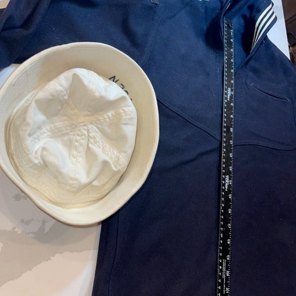 1964 VIETNAM ERA sz38/REG US NAVY SAILOR BLACK JUMPER CRACKER JACK w/CAP JG 01 - Picture 2 of 12